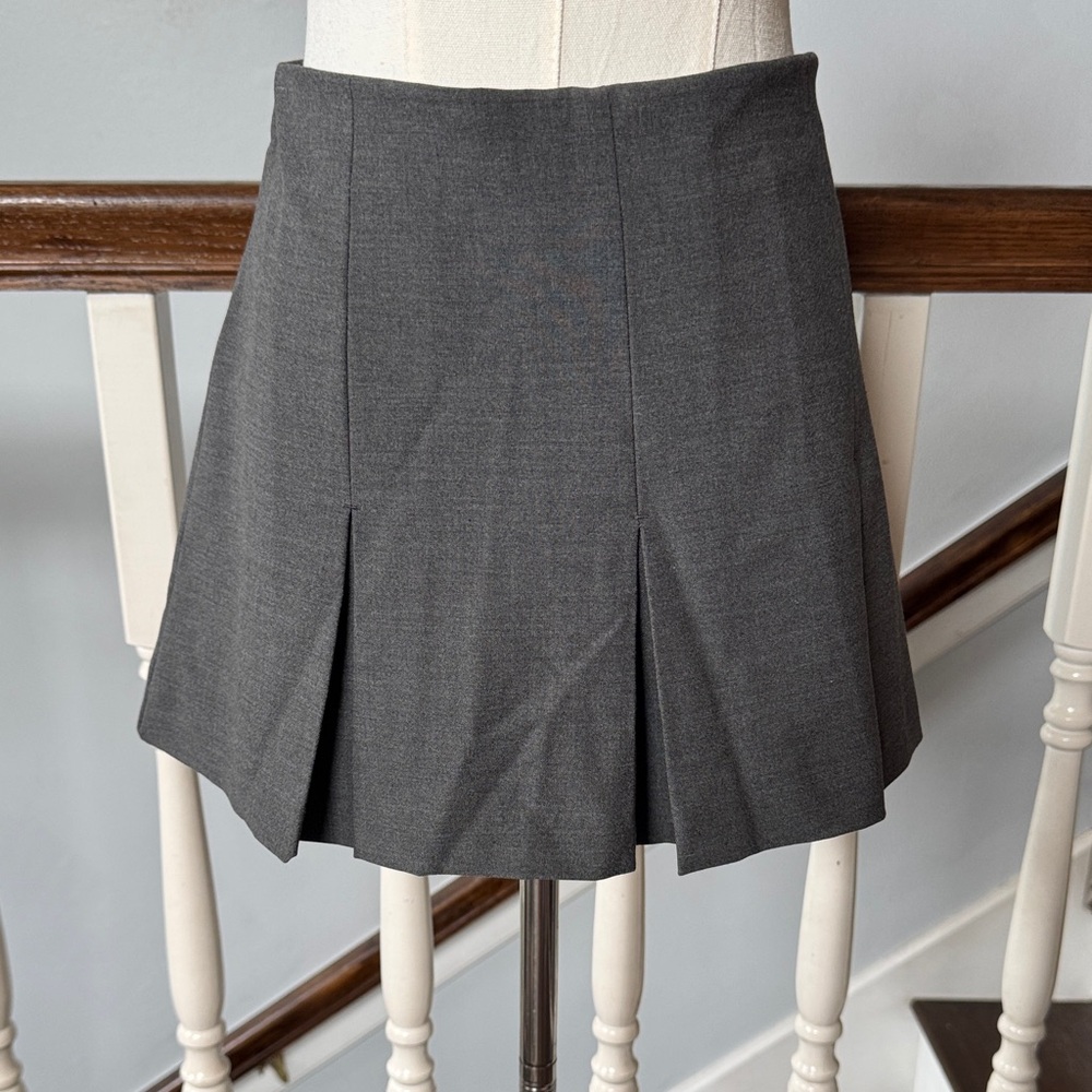 Zara Charcoal Pleated Mini Skirt